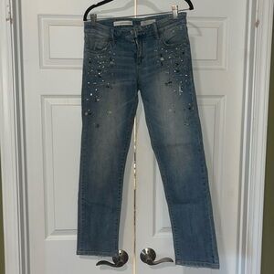 Anthropologie jeweled denim jeans. My favorite!!